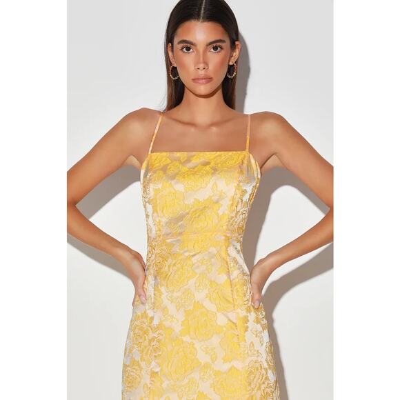 Lulus Jacquard Maxi Dress - Picture 2 of 7